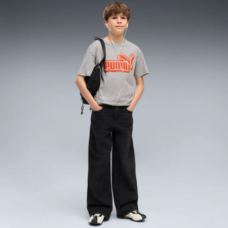 Camiseta Niño Puma ESS LOGO LAB Relaxed Front Graphic  B "Gray Echo"
