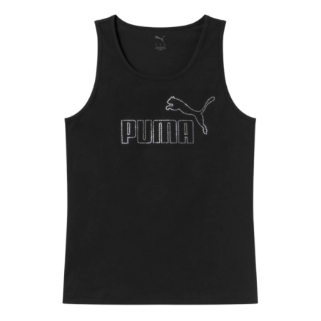 Camiseta Mujer Puma ESS Logo Rhinestone "Black"