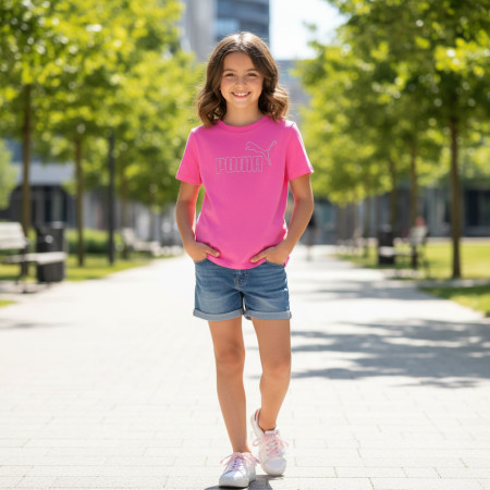 Camiseta Niña Puma ESS Rhinestone  G "Mauve Pop"