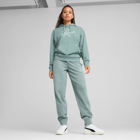 Puma ESS SCRIPT Comfort Hoodie TR "Green Moon"