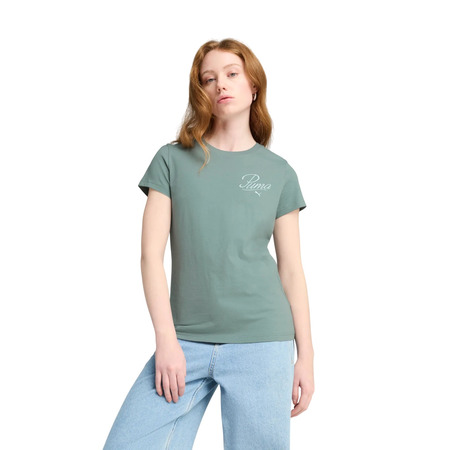 Puma ESS SCRIPT Tee "Green Moon"
