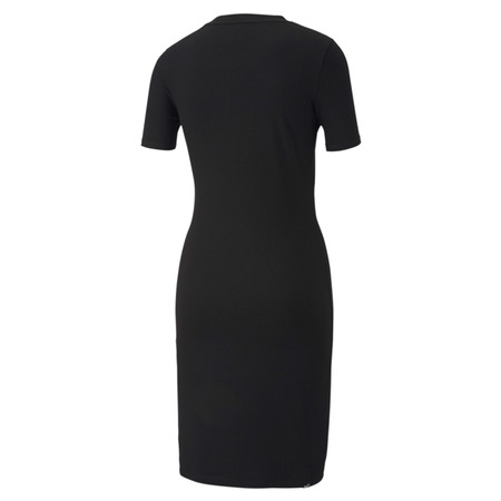green emerald velvet dress Puma ESSENTIALS LOGO FITTED DRESS  DTLR