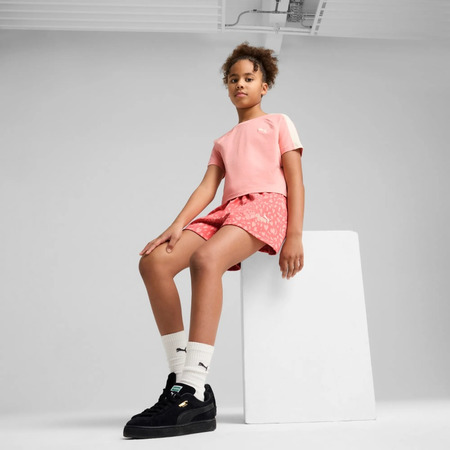 Puma FLAMING LOVE AOP High Waist Shorts TR G "Peach Frost"