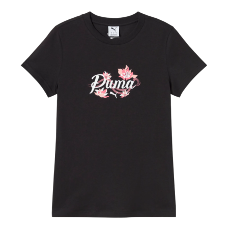 Camiseta Mujer Puma Floral Graphic Cat "Black"