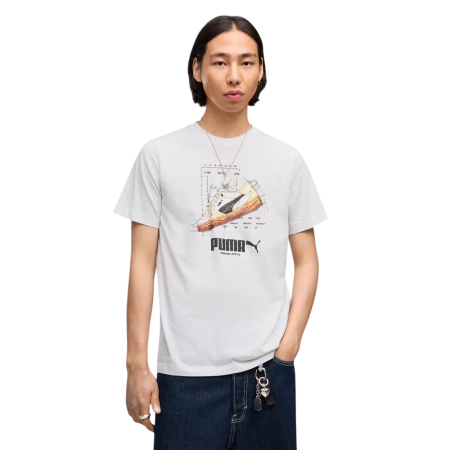 Camiseta Puma GRAPHICS Sneaker "White Glow Heather"