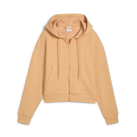 Puma HER Comfort Crop Full-Zip Hoodie "Warm Beige"