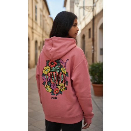 Sudadera Niña Puma MID90s Flower "Wild Pink"