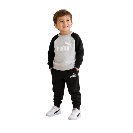 Chándal infantil Puma MINICATS ESS Raglan FL INF "Black-White"