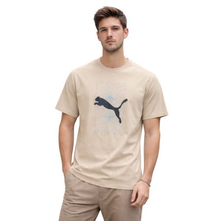Camiseta hombre Puma PUMATECH Graphic  "Pebble Gray"