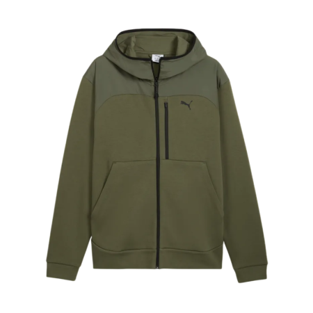 Sudadera PUMATECH Material Mix Full-Zip DK "Moss Veil"