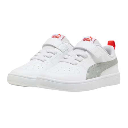 Zapatillas Niño/a Puma Rickie AC+ PS "White-Gray Echo-Red Flash"