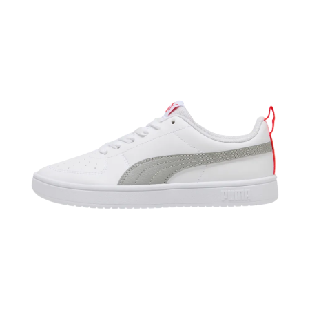 Zapatillas Junior Puma Rickie Jr. "White-Gray Echo-Red Flash"