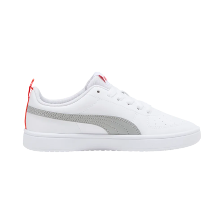 Zapatillas Junior Puma Rickie Jr. "White-Gray Echo-Red Flash"