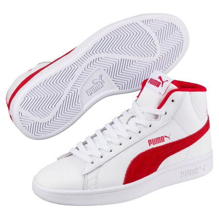 Puma Smash V2 Mid L Junior (white/red)