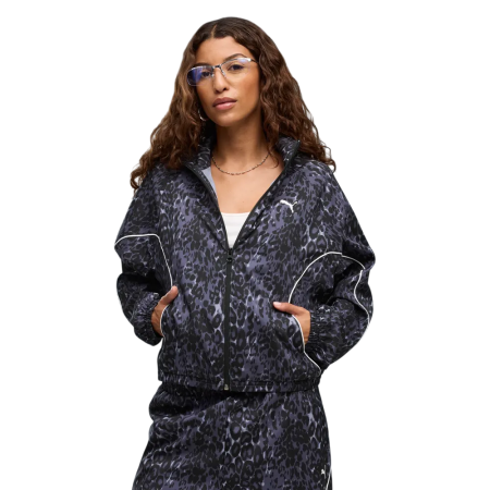 Chaqueta PUMA SPORT ANIMAL Relaxed AOP Full-Zip Woven "Inky Depths"