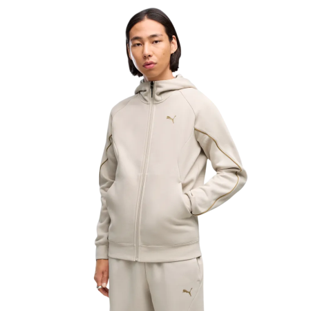 Sudadera Puma con capucha SPORT Graphic Holiday Full-Zip "Silver Fog"