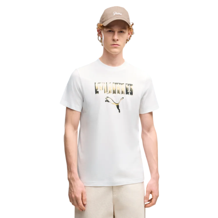 Camiseta PUMA  SPORT Graphic Metallic  "White"