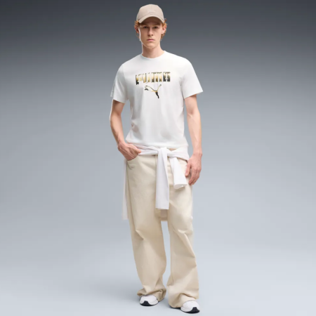 Camiseta PUMA  SPORT Graphic Metallic  "White"