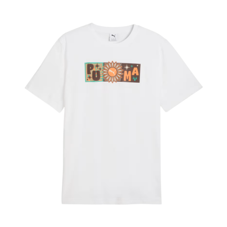 CAMISETA PUMA SUNSET DRIVE Graphic"White"