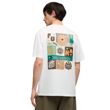 Camiseta Puma SUNSET DRIVE Relaxed  "White"