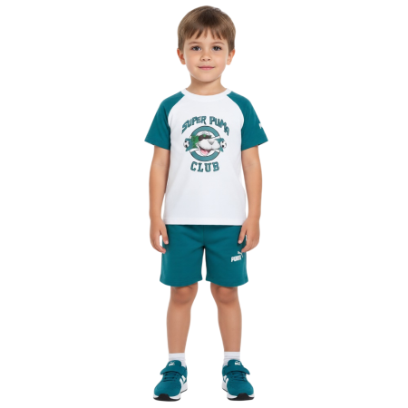 Conjunto Infantil Puma SUPER PUMA  "White-Green"