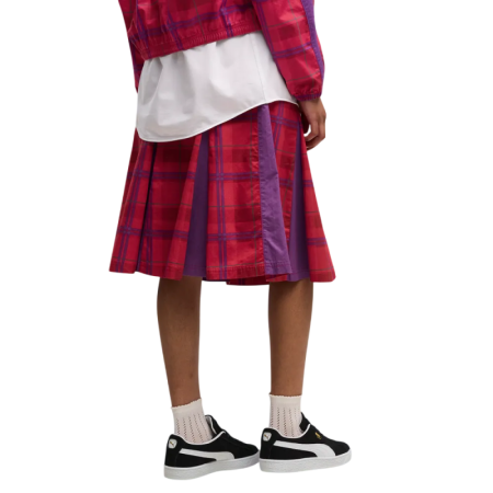 Falda Midi Puma T7 Pleated Tartan Woven "Garnet Glow"