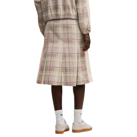 Falda Midi Puma T7 Pleated Tartan Woven "Mouse Gray"