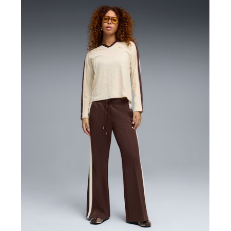 Polo Mujer Puma T7 Relaxed  " Alpine Snow-Chocolate Brown"