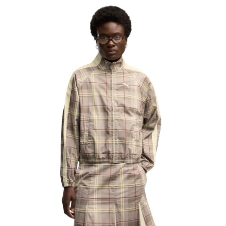 Chaqueta Puma T7 Relaxed Tartan Woven "Mouse Gray"