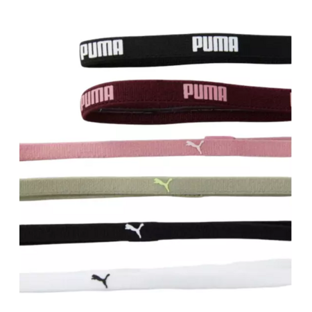 Cintas Para el Pelo Puma TR ESS Hairbands "Ruby Shimmer-Poised Pink-Lux Army-Black-White"