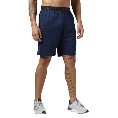 Reebok M Workout Ready Stacked Logo Short (collegiate navy)