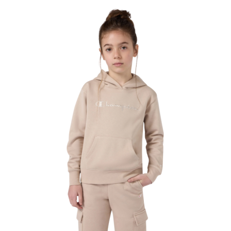 Sudadera Niña Champion Embroidery Logo "Beige"