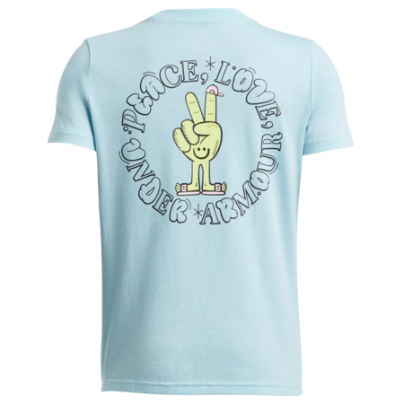Camiseta Niño/Niña UA Boys’ Peace Love UA Logo "Stream-Sonic Yellow"