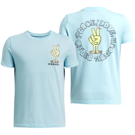 Camiseta Niño/Niña UA Boys’ Peace Love UA Logo "Stream-Sonic Yellow"