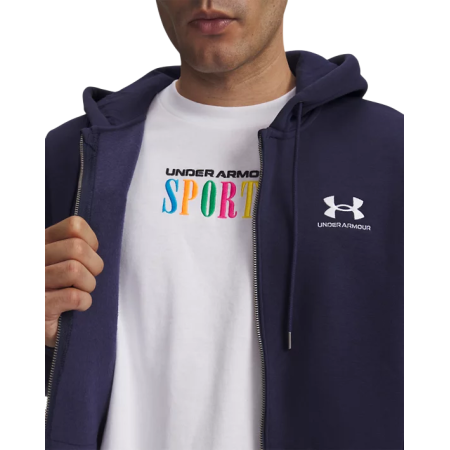 Sudadera con Capucha y Cremallera UA Icon Fleece "Midnight Navy"