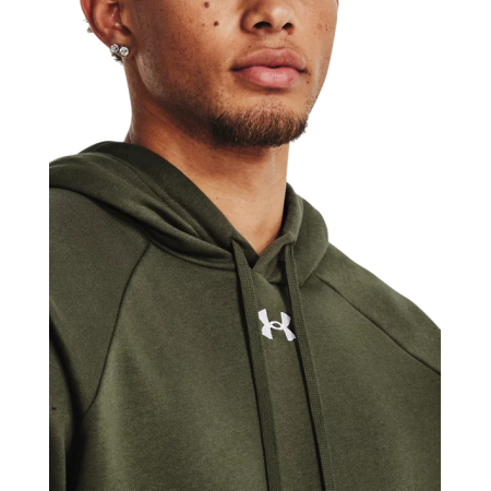 Sudadera con Capucha UA Men´s Rival Fleece "Marine OD Green-White"