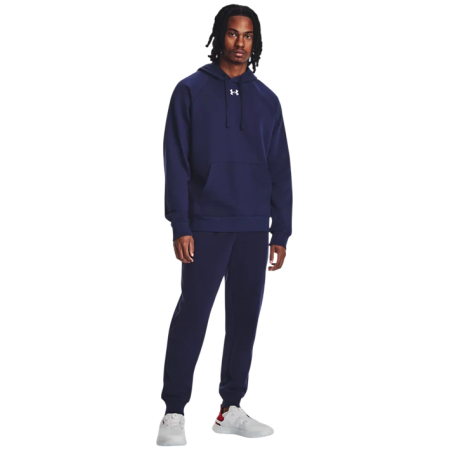 Sudadera con Capucha UA Men´s Rival Fleece "Midnight Navy-White"