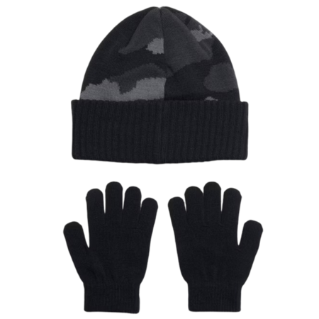 Set de Gorro y Guantes Under Armour Niño/Niña "Black-Camo"