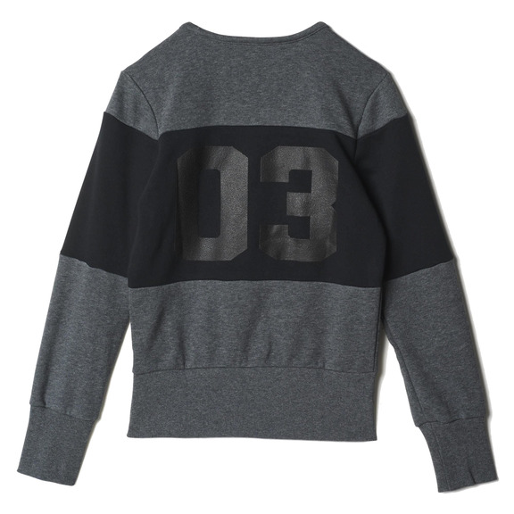 Adidas Sudadera Junior Wardrobe Style Logo (gris/negro)