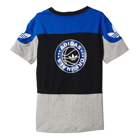 Adidas Originals Camiseta Junior Basketball (azul/negro/gris/blanco)
