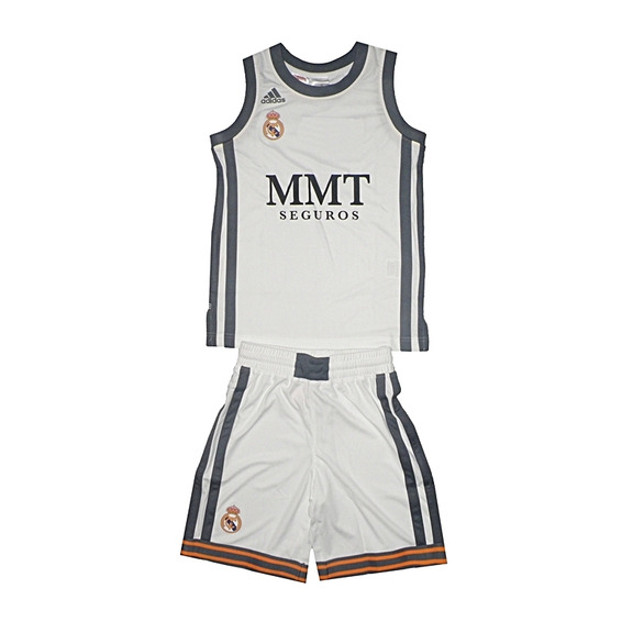Adidas Equipación Basket Real Madrid 2013/2014 (blanco/plomo)