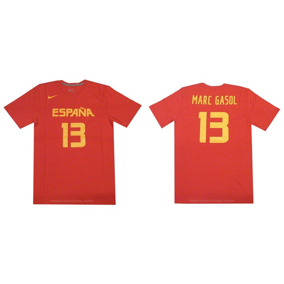 Camiseta Cubre Marc Gasol #13# España (602/rojo/amarillo)