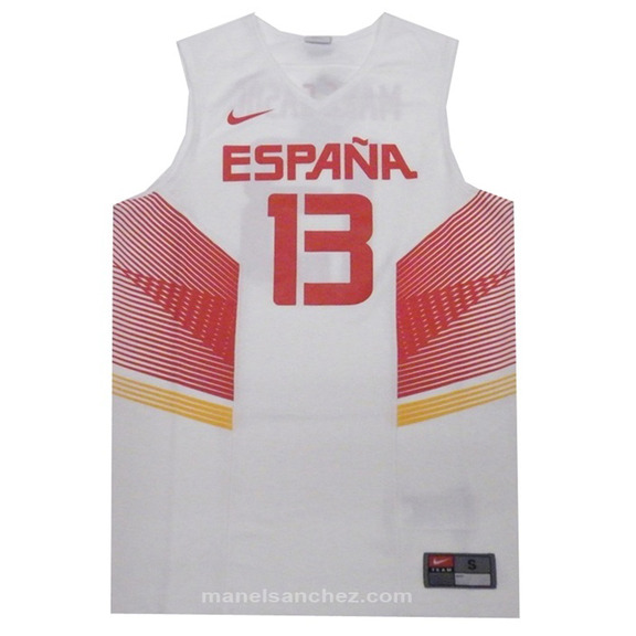 Camiseta Réplica Marc Gasol #13# España 2014 (102/blanco/rojo)