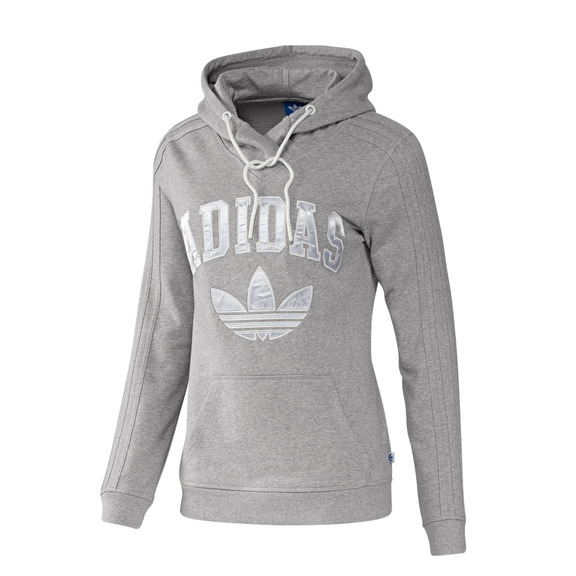 Adidas Original Sudadera Slim H Mujer (gris/blanco)