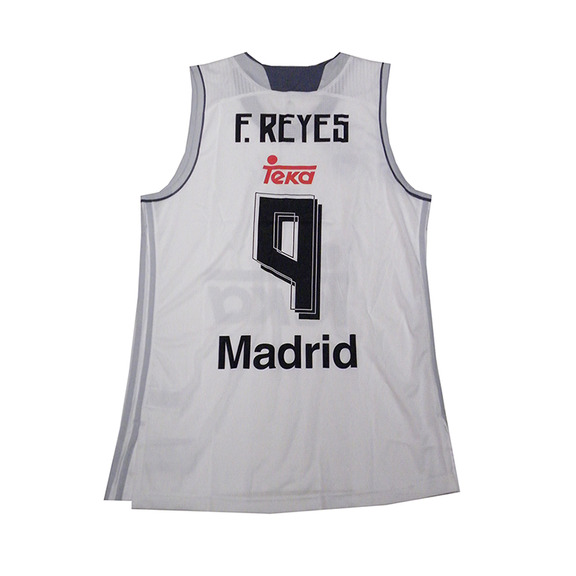 Camiseta F. Reyes #9# Real Madrid Basket 2015-2016 (blanco/gris)