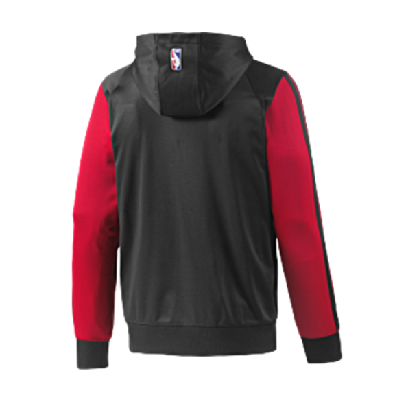 Adidas Sudadera Capucha Full-Zip Chicago Bulls (negro/rojo)