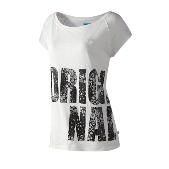Adidas Camiseta Mujer Original Paisley (blanco/negro)