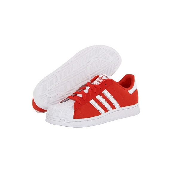 Adidas Superstar 2 J (36-40)(rojo/blanco)
