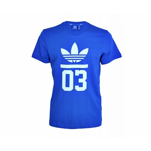 Adidas Originals Camiseta 3-Stripes Trefoil (azul/blanco)