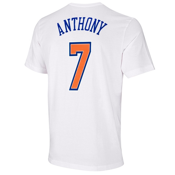 Adidas Camiseta NBA Game Time Anthony Nº 7 (blanco/naranja/azul)